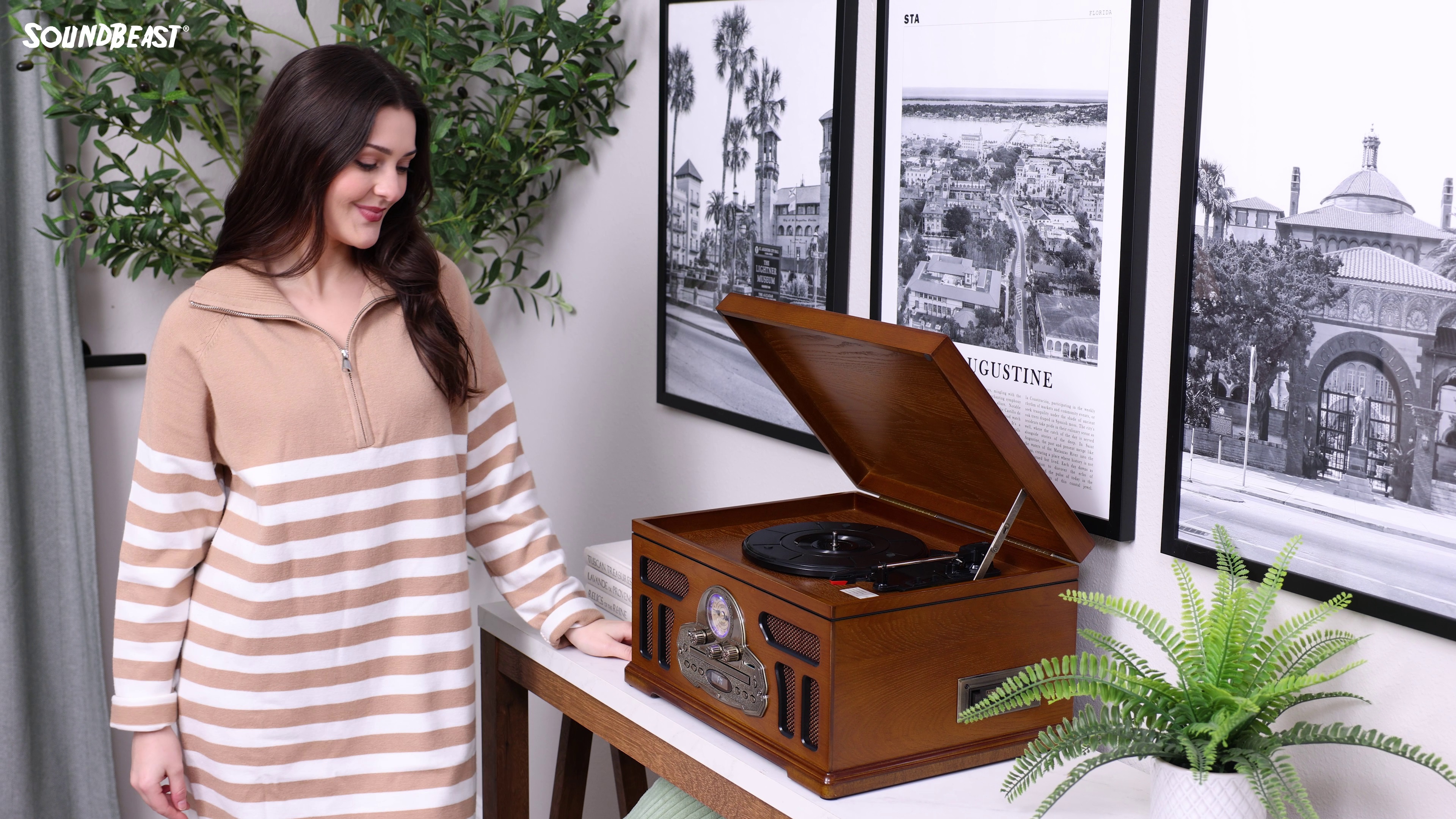 Amazon.com: SoundBeast All-in-One Turntable with 3-Speed Record